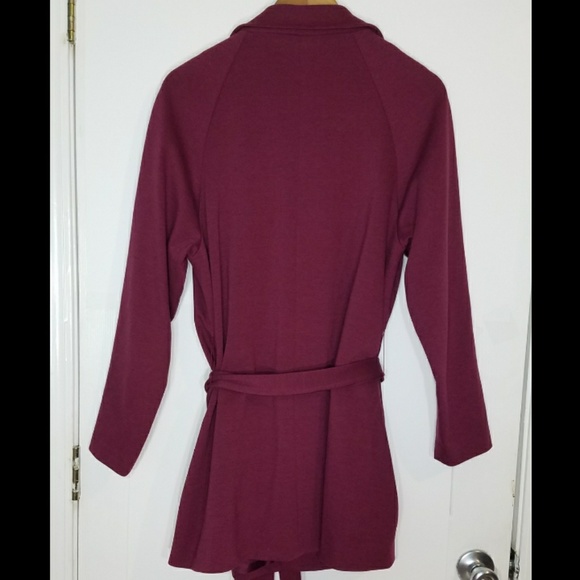 Beautiful Burgundy Jacket with Belt 16 - Picture 2 of 3